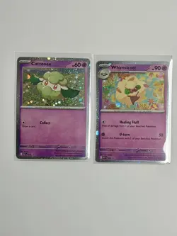 Cottonee MEP018, Whimsicott MEP019 Phantasmal Flames Black Star Promos NM - Image 1