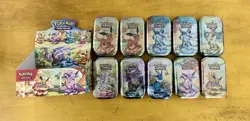 10 Pokemon TCG: Scarlet & Violet Prismatic Evolutions Mini Tins - W/Display Box - Image 1