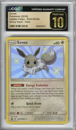Eevee (Hidden Fates, Shiny Vault), Pokemon, CGC 10 (PRISTINE) - Image 1