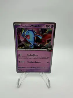 Pokemon TCG Team Rocket's Wobbuffet 082/182 Destined Rivals Holo Rare 110HP - Image 1