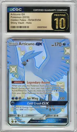 Articuno GX (Hidden Fates, Shiny Vault), Pokemon, CGC 10 (PRISTINE) - Image 1