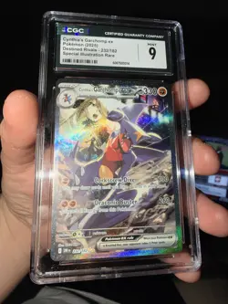 Pokemon Destined Rivals Cynthia's Garchomp EX 232/182 CGC 9 Sir English 2025 - Image 1