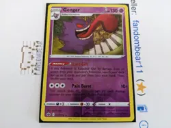 Gengar REVERSE HOLO RARE card 057/198 SWSH Chilling Reign 2021 Pokemon LP - Image 2