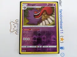 Gengar REVERSE HOLO RARE card 057/198 SWSH Chilling Reign 2021 Pokemon LP - Image 5