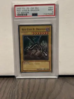 Konami Yu-Gi-Oh! Red-Eyes B. Dragon SDJ-001 1st Ed Ultra Rare PSA 9 2003 - Image 1