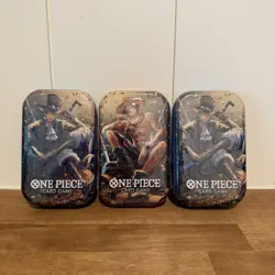 One Piece Tin Pack Set Vol 2 Set of 3 | TS-02 OP-13 | Factory Sealed | Bandai | - Image 1