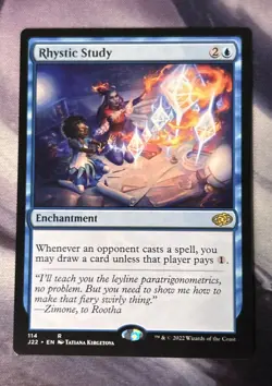 MTG Rhystic Study #114 Jumpstart 2022 Regular Non-Foil Card NM/M Condition - Image 1