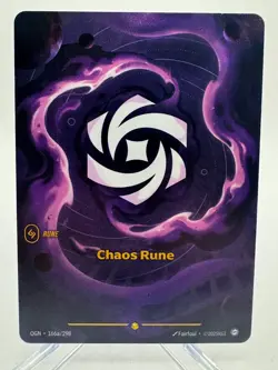 Foil Riftbound Chaos Rune Card Origins 166a/298 English League Of Legends - Image 1