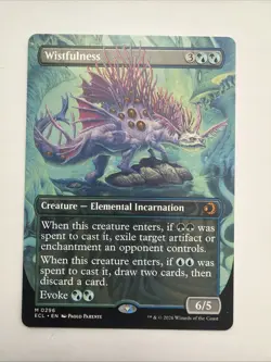 1x Wistfulness - 0296, Borderless Art, Lorwyn Eclipsed, Magic MTG NM - Image 1