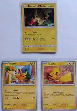 Pokemon Cards Bundle Pikachu Collection Detective Pikachu Scarlet And Violet - Image 1