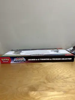 Pokemon TCG Prismatic Evolutions Lucario Ex Tyranitar Ex Premium Collection Box - Image 2