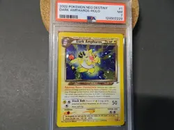 Dark Ampharos 1/105 Neo Destiny Holo Pokemon PSA 7 NINE DIGIT - Image 1