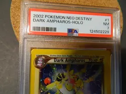Dark Ampharos 1/105 Neo Destiny Holo Pokemon PSA 7 NINE DIGIT - Image 3
