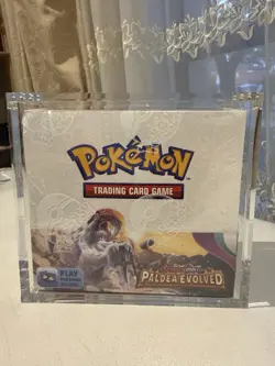 Pokemon TCG - Paldea Evolved Booster Box SEALED + ACRYLIC CASE - Image 1