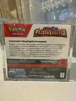 Pokemon TCG - Paldea Evolved Booster Box SEALED + ACRYLIC CASE - Image 2