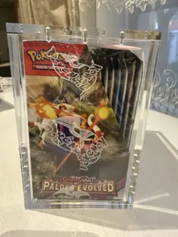 Pokemon TCG - Paldea Evolved Booster Box SEALED + ACRYLIC CASE - Image 4