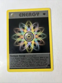 Pokemon Rainbow Energy 80/82 1st Edition Team Rocket Rare Vintage 2000 TCG - Image 1