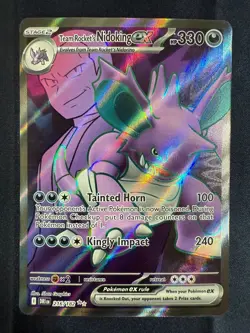 Pokemon Destined Rivals Team Rocket's Nidoking ex 216/182 Ultra Rare NM English - Image 1