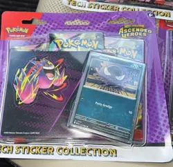 Pokemon TCG Ascended Heroes Tech Sticker Collection x3 Sealed IN HAND 9 packs - Image 2