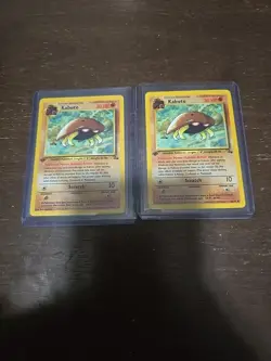 Pokemon TCG Kabuto Fossil 1st Edition 50/62 lot of 2 - Image 1