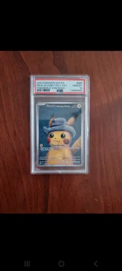 2023 Pokemon Pikachu Van Gogh Grey Felt Hat Promo SVP EN #085 PSA 10 GEM MINT - Image 2