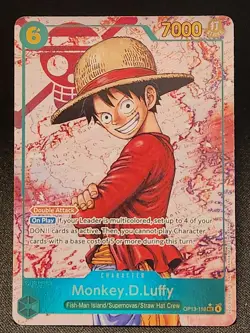 2025 One Piece Carrying On His Will Monkey D. Luffy SEC Alt Art OP13-118 MINT - Image 1