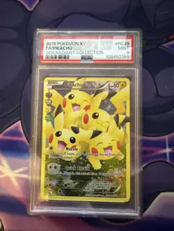 2016 POKEMON XY GENERATIONS RADIANT COLL #RC29 FULL ART/PIKACHU PSA 9 - Image 1