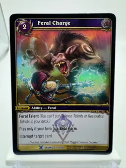 World of Warcraft TCG Foil Promo Drums of War Feral Charge - Image 1