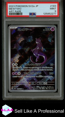 MEWTWO ART RARE POKEMON JAPANESE SV2A-POKEMON 151 2023 183 PSA 9 - Image 1