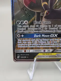 Pokemon TCG Umbreon & Darkrai GX Holo Card 125/236 Sm-Unified Minds Tag Team - Image 4