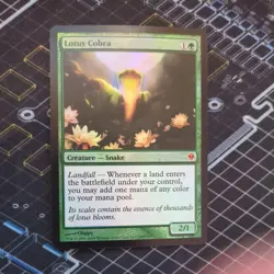 Lotus Cobra LP Foil Zendikar Mythic Rare MTG - Image 1