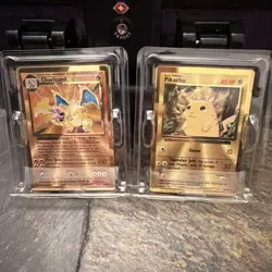 Pokemon Celebration Gold Metal Charizard & Pikachu Cards 25th Anniversary Sealed - Image 1