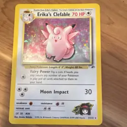 Pokemon Erika's Clefable Holo Rare 003/132 Gym Heroes WOTC English Card - Image 1