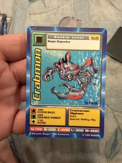 Bandai Digimon Trading Card Series 1 Crabmon Bo-28 1st Edition - Image 1