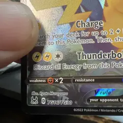 2022 Pokemon Pikachu V Lost Origin Holo Card TG16/TG30 NRMT/MT - Image 5