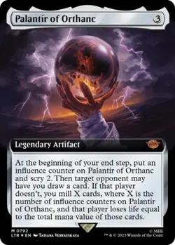 MTG English Palantir of Orthanc (Extended Art) (Surge Foil) NM Foil - Image 1