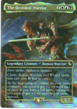 MTG: Final Fantasy Commander: Foil Borderless The Destined Warrior: LP Condition - Image 1