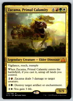 2018 Rivals of Ixalan Zacama, Primal Calamity Mythic #174 - Image 1