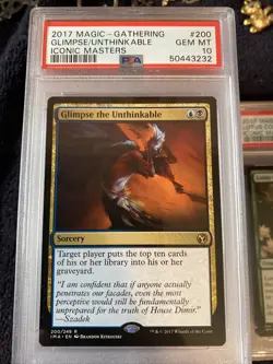PSA 10 Pop 1 Gem Glimpse the Unthinkable - Iconic Masters - MTG - Image 1