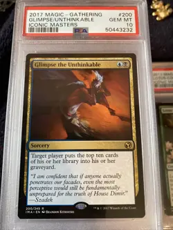 PSA 10 Pop 1 Gem Glimpse the Unthinkable - Iconic Masters - MTG - Image 2