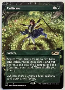 MTG Cultivate (Alternate Art)-Core Set 2021 NM-M - Image 1