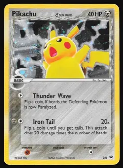 2006 Pokemon Pikachu Holo Delta Species Black Star Promo #035 LP [48CZ] - Image 1