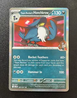 Pokemon TCG - Ascended Heroes - (Holo Rare) - Team Rocket's Honchkrow - 127/217 - Image 1