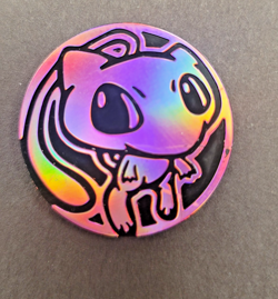 MEW 2021 POKEMON COIN RAINBOW HOLOFOIL REGULAR SIZE FREE SHIPPING - Image 1