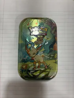 Pokemon tCG Scarlet And Violet Prismatic Evolutions mini TIN Leafeon - Image 1