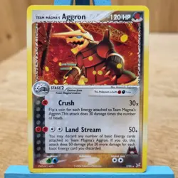 Pokemon TCG Team Magma's Aggron 7/95 Ex Team Magma VS Team Aqua Holo Rare Card - Image 1
