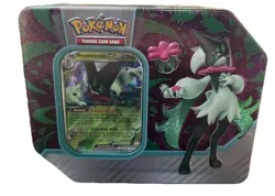 Pokemon TCG Paldea Partners Tin - Meowscarada Ex - 5 Booster Packs + Promo Tin - Image 1