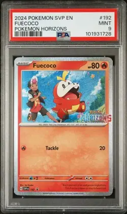 2024 POKEMON SVP EN-SV BLACK STAR PROMO POKEMON HORIZONS #192 FUECOCO PSA 9 - Image 1
