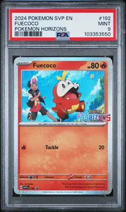 2024 POKEMON SVP EN-SV BLACK STAR PROMO POKEMON HORIZONS #192 FUECOCO PSA 9 - Image 1