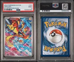 2024 Pokemon Stellar Crown Zeraora #151 Illustration Rare 151/142 PSA 9 Mint - Image 3